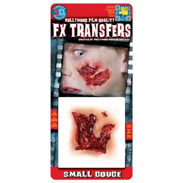 Transfert cicatrice 3D "Joue arrachée" Transfert cicatrice 3D "Joue arrachée"