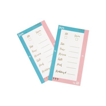 Lot de 6 cartes de prédictions - Gender Reveal | jourdefete.com Lot de 6 cartes de prédictions - Gender Reveal | jourdefete.com