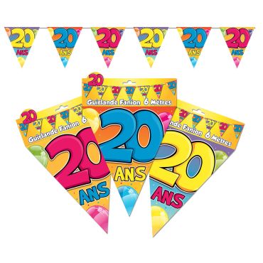 Guirlande Fanions "20" Guirlande Fanions "20"