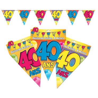 Guirlande Fanions "40" Guirlande Fanions "40"