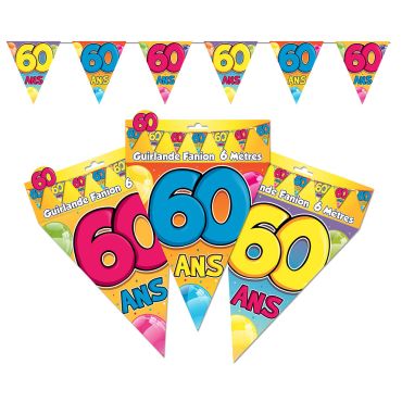 Guirlande Fanions "60" Guirlande Fanions "60"