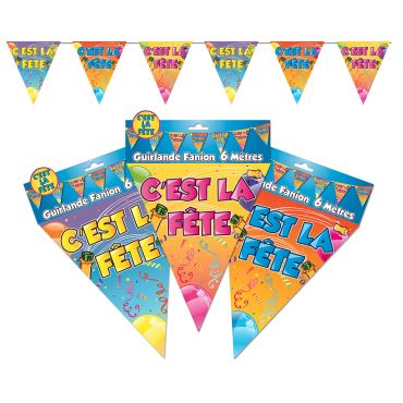 Guirlande Fanions "C'est la Fête" Guirlande Fanions "C'est la Fête"