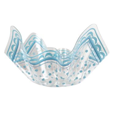 Saladier en plastique à pois - Bleu Saladier en plastique à pois - Bleu