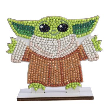 Figurine à diamanter Grogu en tenue marron | jourdefete.com