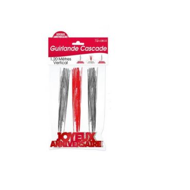 guirlande-cascade-rouge-argent | jourdefete.com guirlande-cascade-rouge-argent | jourdefete.com