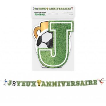 Une guirlande idéale pour souhaiter un joyeux anniversaire à un petit footballeur | jourdefete.com