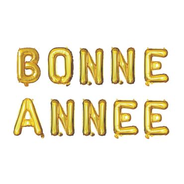 Ballons en aluminium dorés "Bonne Année" | jourdefete.com Ballons en aluminium dorés "Bonne Année" | jourdefete.com