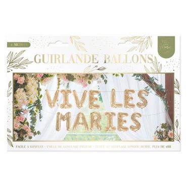 Guirlande de ballons "Vive les Mariés" | jourdefete.com