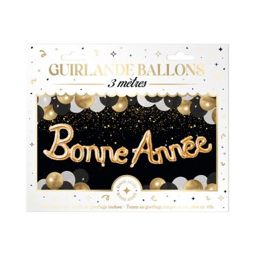 guirlande de mots gonflables bonne année | jourdefete.com