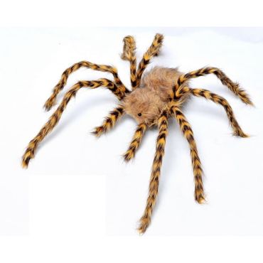 Araignée géante velue marron et jaune 100 cm décoration Halloween | jourdefete.com Araignée géante velue marron et jaune 100 cm décoration Halloween | jourdefete.com