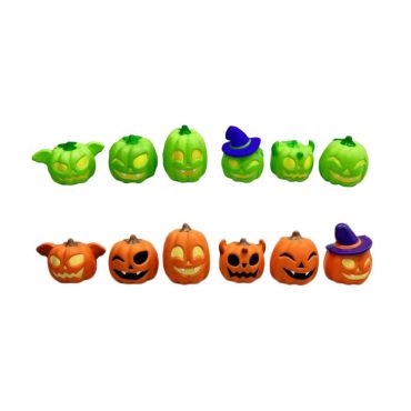 Citrouilles anti-stress Halloween orange et vertes avec visages rigolos | jourdefete.com Citrouilles anti-stress Halloween orange et vertes avec visages rigolos | jourdefete.com