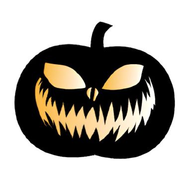 Assiettes Halloween noires motif citrouille méchante | jourdefete.com
