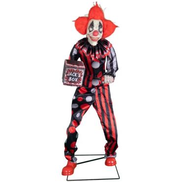 Automate clown maléfique Halloween articulé avec boîte à musique Jack's Box | jourdefete.com