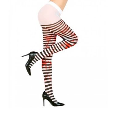 collants rayés noir et blanc taches de sang | jourdefete.com collants rayés noir et blanc taches de sang | jourdefete.com