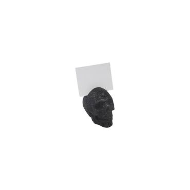 marque-place en résine crâne noir à paillettes | jourdefete.com marque-place en résine crâne noir à paillettes | jourdefete.com