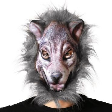Masque de loup réaliste avec fourrure pour Halloween | jourdefete.com Masque de loup réaliste avec fourrure pour Halloween | jourdefete.com