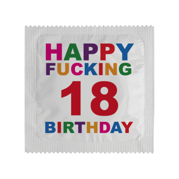 Préservatif Humoristique "Happy Birthday 18" Préservatif Humoristique "Happy Birthday 18"