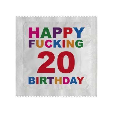 Préservatif Humoristique "Happy Birthday 20" Préservatif Humoristique "Happy Birthday 20"