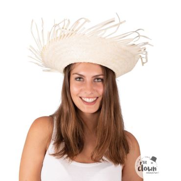 Chapeau de paille naturel style hawaïen | jourdefete.com Chapeau de paille naturel style hawaïen | jourdefete.com