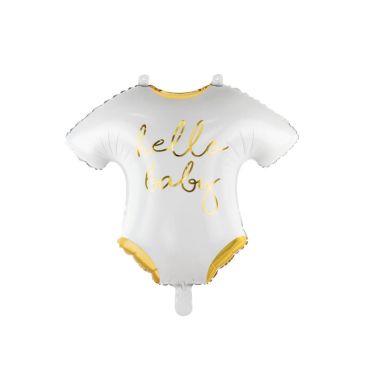 ballon body blanc et or hello baby | jourdefete.com ballon body blanc et or hello baby | jourdefete.com