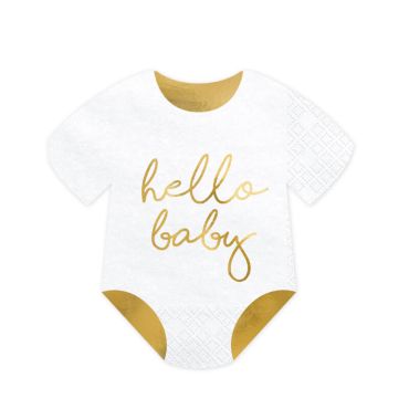 serviettes en papier body blanc et or | jourdefete.com serviettes en papier body blanc et or | jourdefete.com