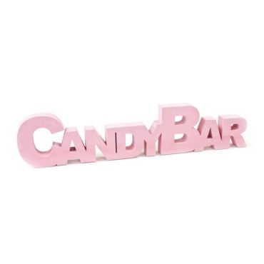 Décoration de table lettres Candy Bar - Rose Décoration de table lettres Candy Bar - Rose