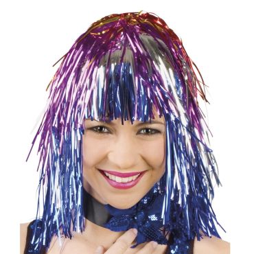 Perruque Disco Femme Lamée Multicolore Perruque Disco Femme Lamée Multicolore