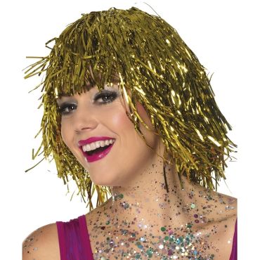 Perruque Disco Femme Lamée Or Perruque Disco Femme Lamée Or
