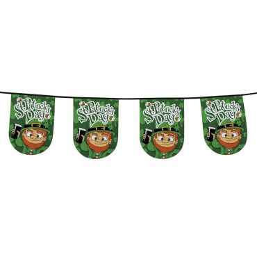 Guirlande Fanions Saint Patrick - Leprechaun Guirlande Fanions Saint Patrick - Leprechaun