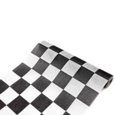 Chemin de table Damier Noir et Blanc Chemin de table Damier Noir et Blanc