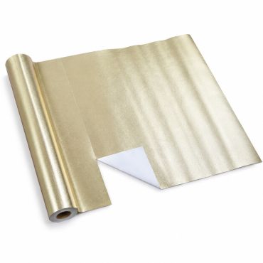 Rouleau de chemin de table 3 en 1 en Spunbond Harmony prédécoupé couleur or | jourdefete.com