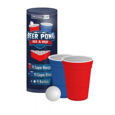 Kit de jeu beer pong rouge et bleu Kit de jeu beer pong rouge et bleu