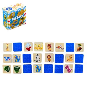 Jeu de mémoire en bois avec animaux colorés pour enfants | jourdefete.com Jeu de mémoire en bois avec animaux colorés pour enfants | jourdefete.com