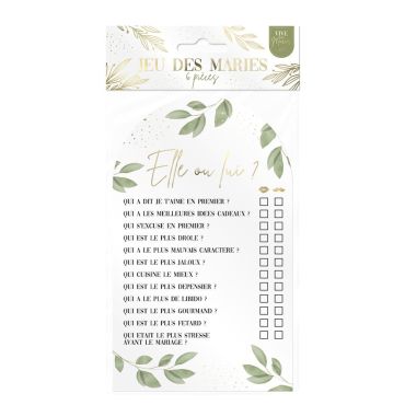 Jeu Elle ou lui pour mariage | jourdefete.com Jeu Elle ou lui pour mariage | jourdefete.com