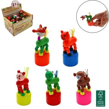 Jouets en bois animaux articulés et colorés sur socle | jourdefete.com Jouets en bois animaux articulés et colorés sur socle | jourdefete.com