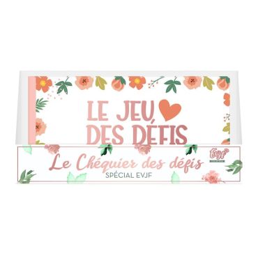 Un chéquier contenant 20 défis pour l'EVJF de la future mariée | jourdefete.com