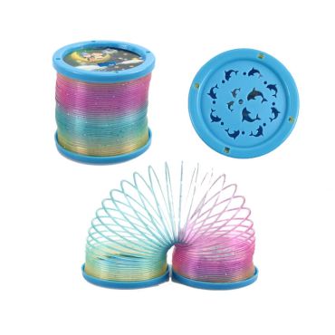 Ressort lumineux arc-en-ciel - Rond - 6cm Ressort lumineux arc-en-ciel - Rond - 6cm