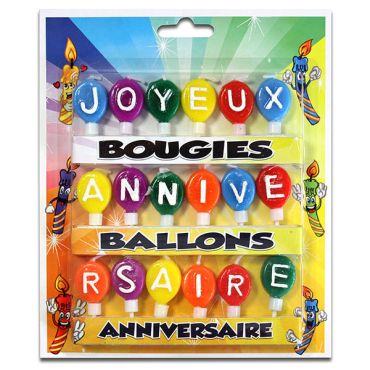 Bougies ballons joyeux anniversaire Bougies ballons joyeux anniversaire