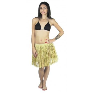 Jupe Hawaïenne Courte Raffia 45 cm - Naturel Jupe Hawaïenne Courte Raffia 45 cm - Naturel
