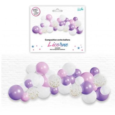 Une arche à ballons de couleur violet, rose et blanc comme les couleurs des licornes | jourdefete.com Une arche à ballons de couleur violet, rose et blanc comme les couleurs des licornes | jourdefete.com