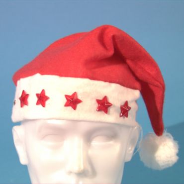 Bonnet de Père Noël Etoiles Lumineuses