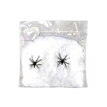 Toile d'araignée de 20g avec 2 araignées Toile d'araignée de 20g avec 2 araignées