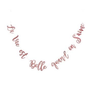 guirlande la vie est belle paillettes rose gold | jourdefete.com guirlande la vie est belle paillettes rose gold | jourdefete.com