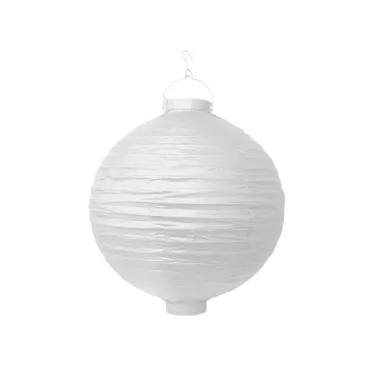Lanterne blanche en papier 20 cm pour décorations lumineuses | jourdefete.com