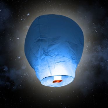 Lanterne volante "ballon" - Turquoise Lanterne volante "ballon" - Turquoise