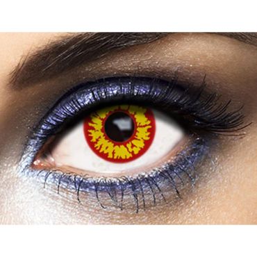 Lentilles Fantaisies – Rouge et Jaune - "Red Wolf" - 1 Jour (Sans correction) Lentilles Fantaisies – Rouge et Jaune - "Red Wolf" - 1 Jour (Sans correction)