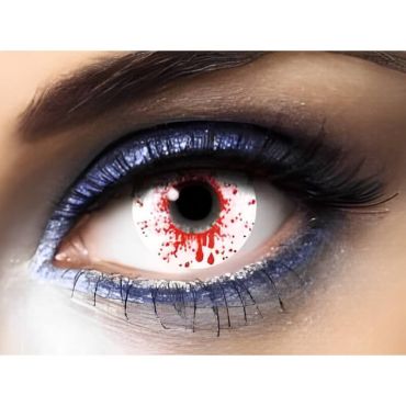 Lentilles (sans correction) "Splash de sang" | jourdefete.com Lentilles (sans correction) "Splash de sang" | jourdefete.com