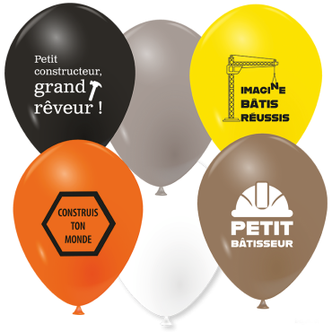Ballons anniversaire Bâtisseurs du futur, déco chantier enfant | jourdefete.com Ballons anniversaire Bâtisseurs du futur, déco chantier enfant | jourdefete.com