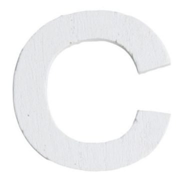 Lettre C en Bois Blanc - 5 cm Lettre C en Bois Blanc - 5 cm