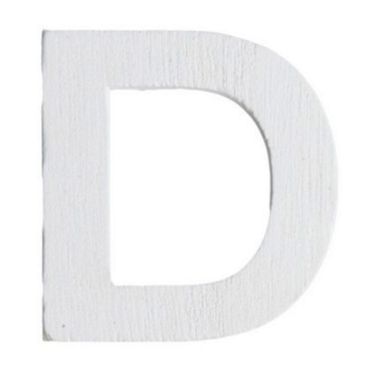Lettre D en Bois Blanc - 5 cm